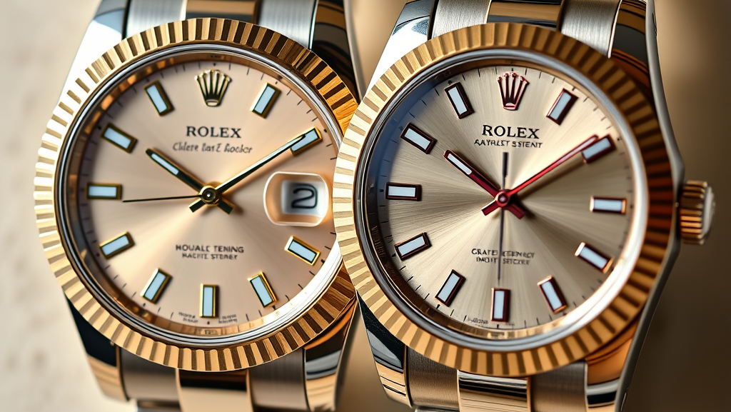 Сравнение оригинальных часов Rolex и клонированных 1:1 часов Rolex