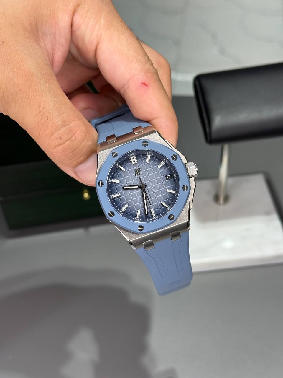 Audemars Piguet Royal Oak Smoked Blue Mega Tapisserie Dial