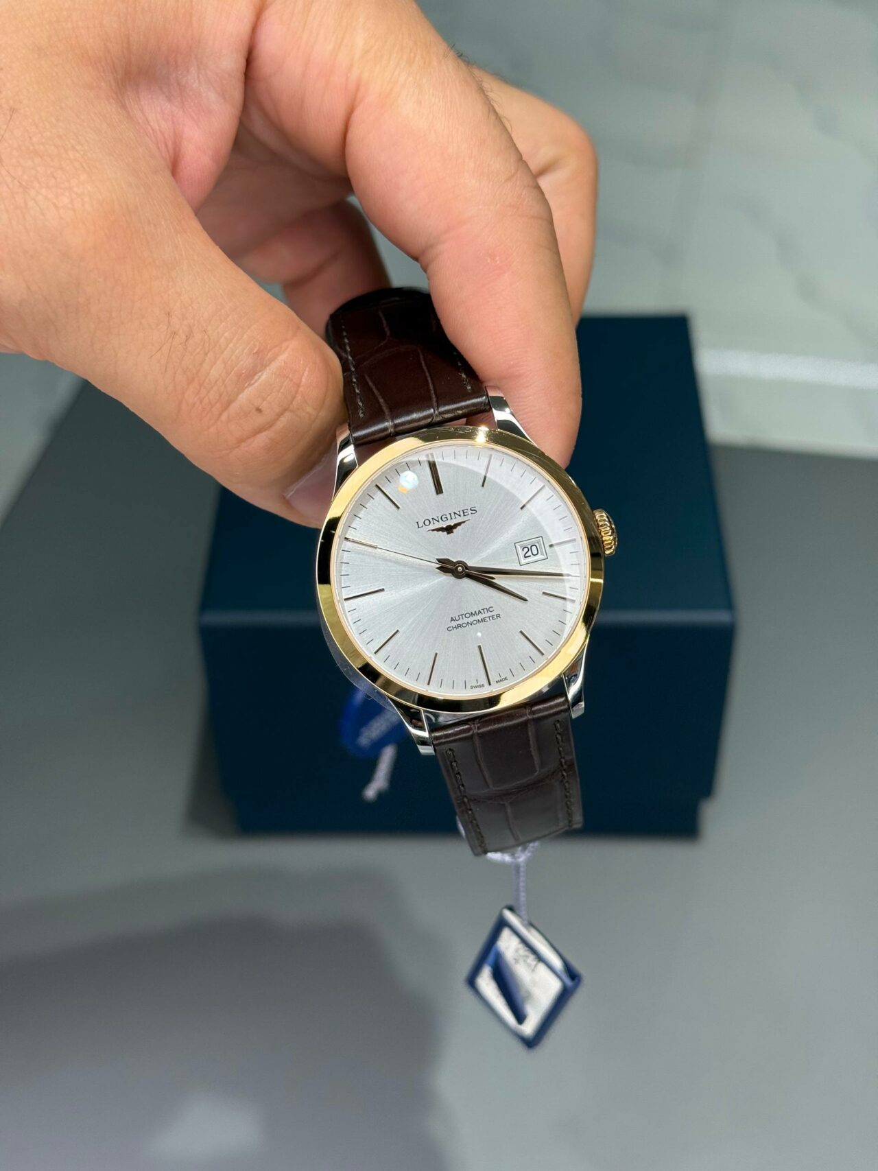 Longines Record 18K Pink Gold Bezel