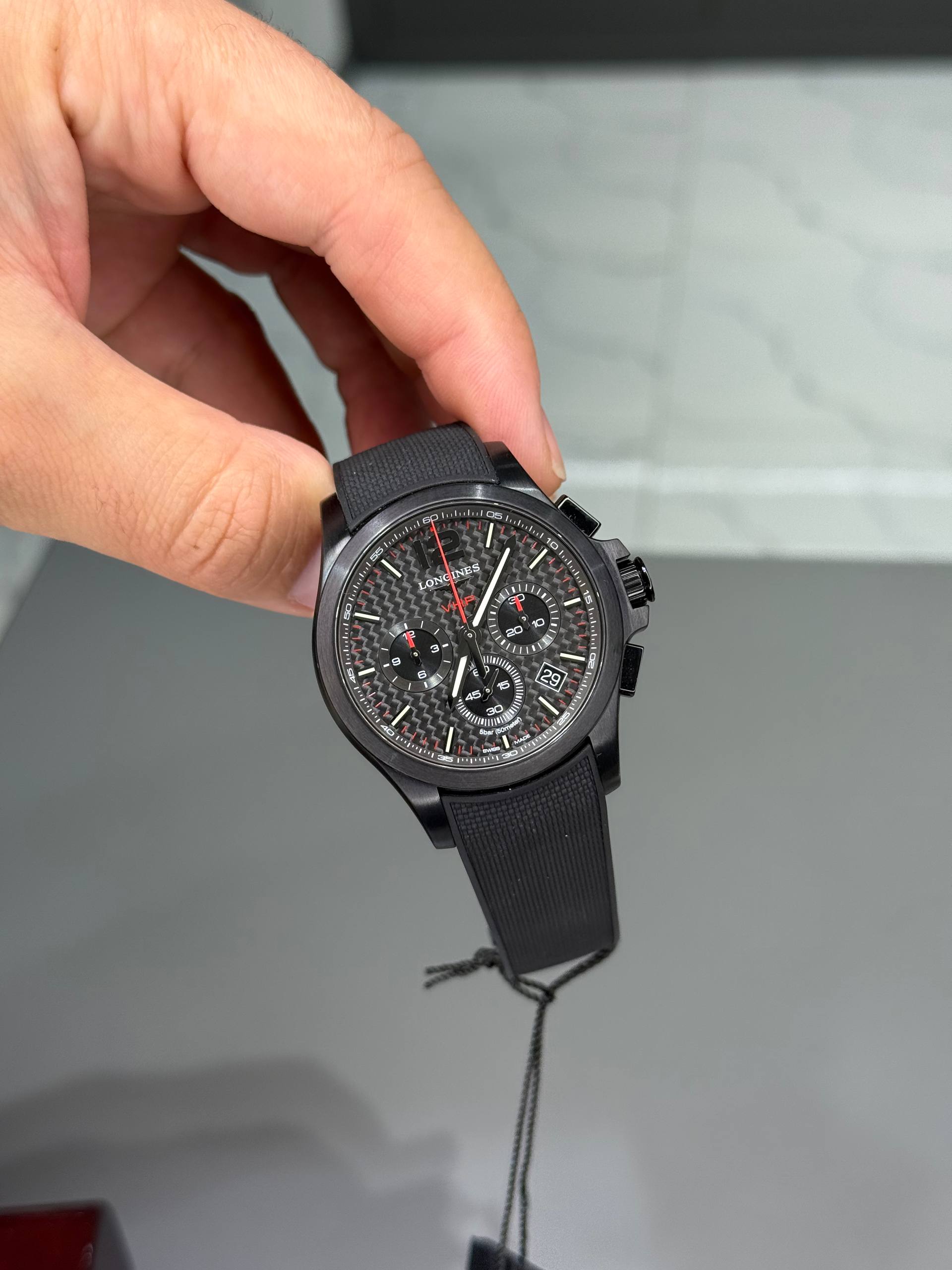 Longines Conquest V.H.P. Chronograph Carbon dial